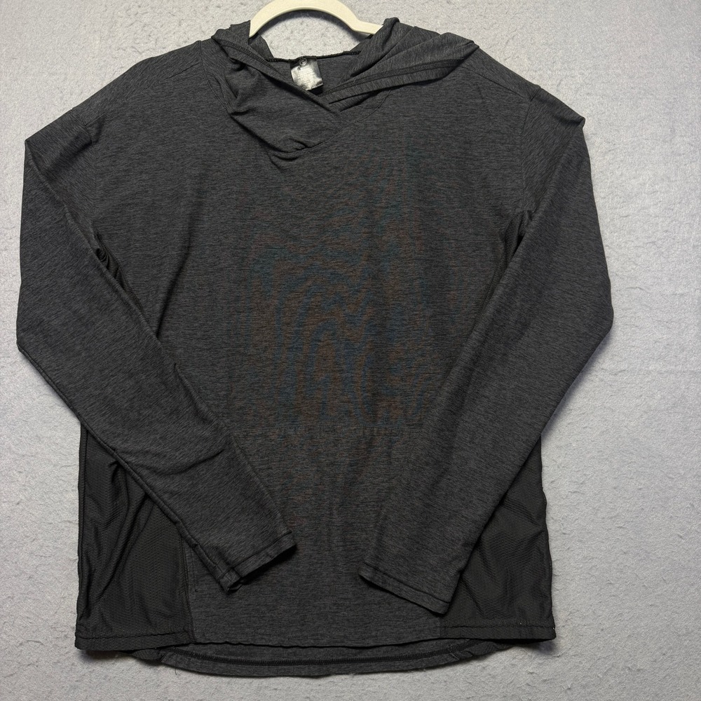 Pelagic Mens Performance Fishing Hoodie Heathered Grey Long Sleeve Size Large